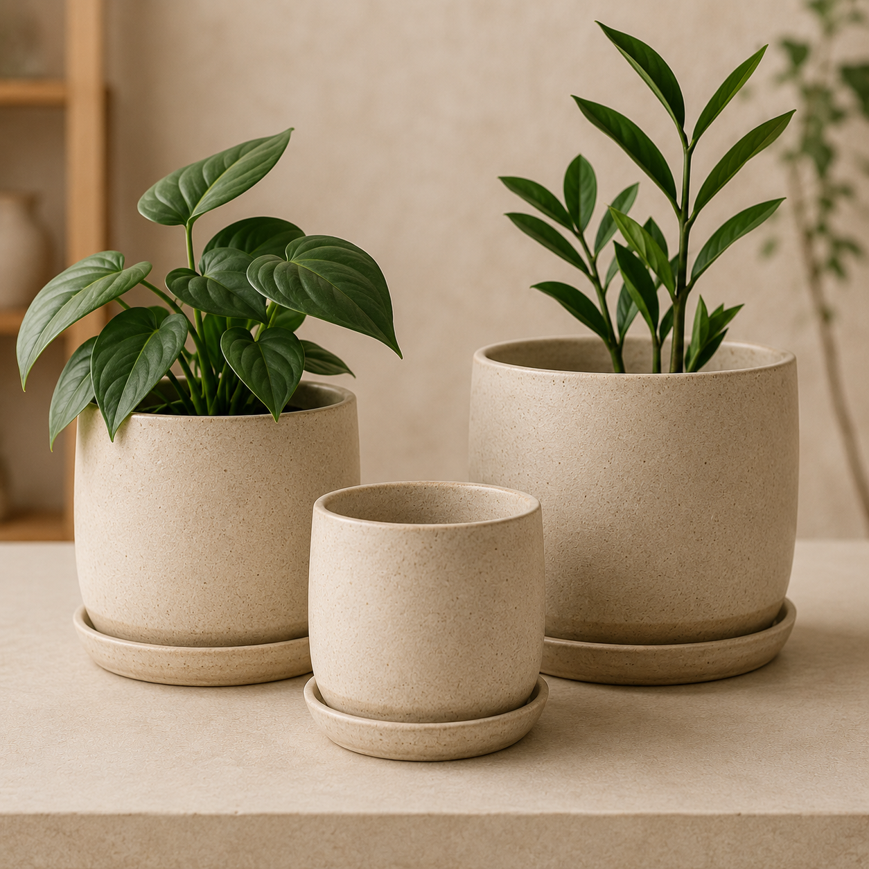 Ceramic Plant Pot Set