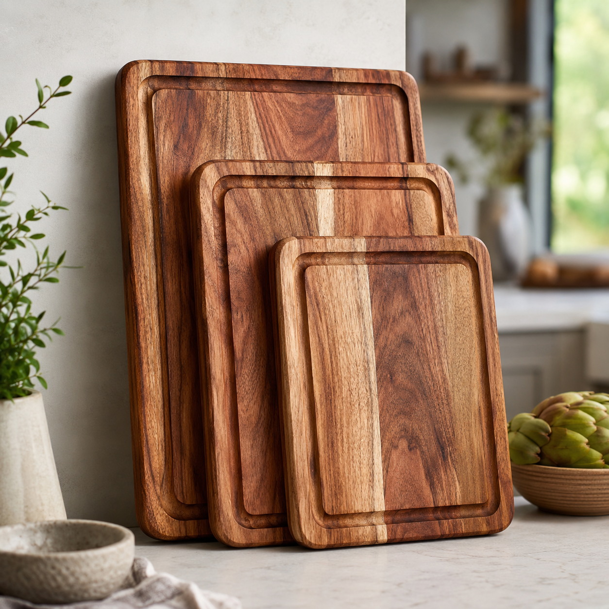 Wooden Cutting Board Set